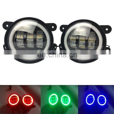 30w 4 Inch Car Led Fog Light With DRL RGB for Jeep JK for Wrangler Bumper Fog Lamp photo-3