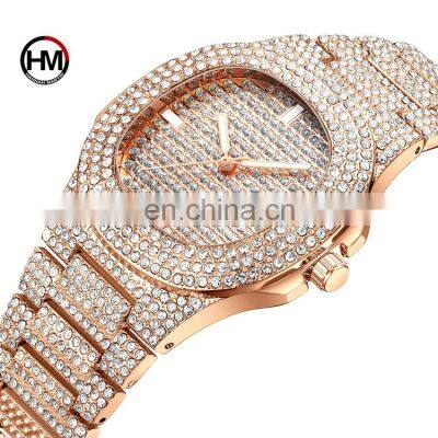 HANNAH MARTIN HM-510 Bing Women Quartz Wrist Watches Analog Luxury Diamond Ice Out Watch