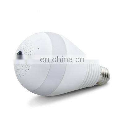 Hot sale 360 Degree LED Light 960P Wireless Panoramic Home Security WiFi CCTV Fisheye Bulb Lamp IP Camera Two Ways Audio