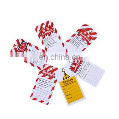 Universal Industrial Safety Warning Tag Customized ABS Lockout Tag