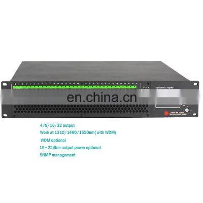 32 puerto catv optical amplifier with wdm 1550nm 19 23db optical  amplificador edfa