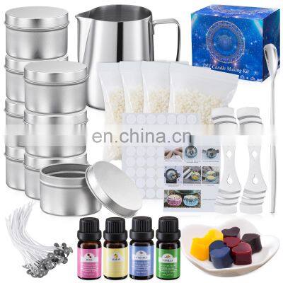 Natural Soy Wax Fragrance Scented Candle Mold Luxury DIY Scented Candle Making Accessories Kit Supplies Tools Set