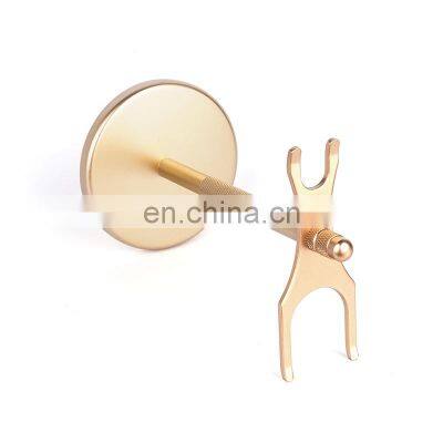 Zinc Alloy Razor Stand Stable Razor Bush Holder Multipurpose Shaving Accessories 2 Colors