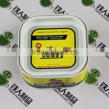 Car wax tin case, tinplate box, tin case, tin can