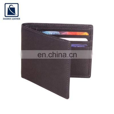 Modern Design Stylish and Luxury Matching Stitching Genuine Leather Wallet for Men