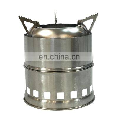 Stainless Steel Folding Wine Furnace Portable Windproof Camping Furnace Split Chai Furnace