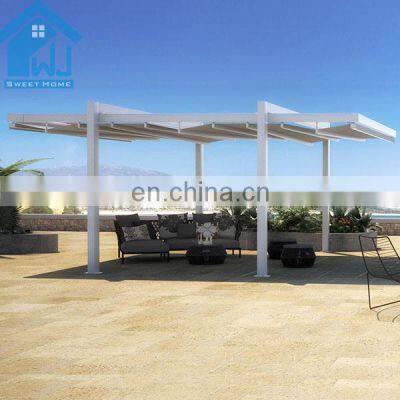 Patio Retractable Roof Gazebo Garden Brackets pvc Pergola