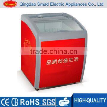 Supermarket commercial chest freezer sliding glass doors