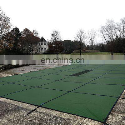16' x 32' Rectangle in Ground 190g Green 5'x5' Grid Polypropylene pp Net Safety Swimming Pool Mesh Winter Pool Cover photo-2