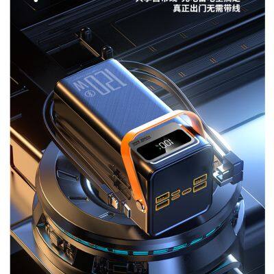 Portable Wired 30000 50000 60000 MAh Large Capacity Super Fast Charging Ribbon Cable for Outdoor Camping Mobile Power Supply photo-4