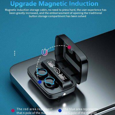M9 TWS 5.1 BT Earphone Waterproof Wireless Earbuds With Mirror Digital Display Power LED Flashlight Function Headphones photo-6