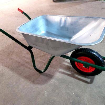 galvanized tray wheel barrow 100 liter of garden trolley hand truck