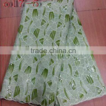 T283-1 green High quality korea lace fabric