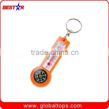 Outdoor Compass keychain with Themometer