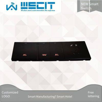 Engraved 86 Smart Switch Combinations for Hotel Switch Panels, Weak Current Dry Contact Touch Switches for Guest Control Systems