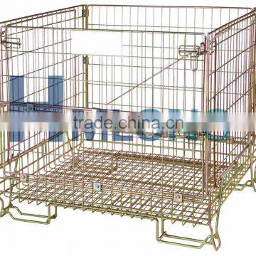 Foldable Galvanized Metal Security Wire Mesh Storage Roll Cage photo-5