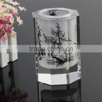 Hot sale Chinese style crystal pen container for collection