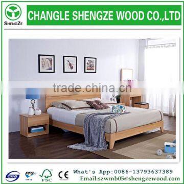 latest factory directly sale plywood double bed designs