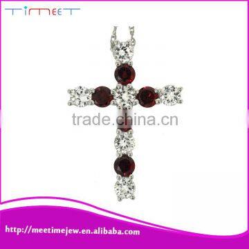 Fashion jewelry gemstone silver pendant