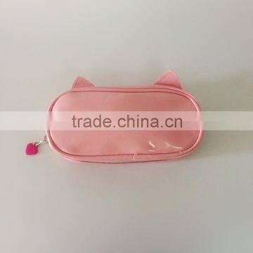 Osini Profeesinal Custom 3D Animal Embossed Pencil Case Cute Cat Pinl Color Penil Bag photo-2