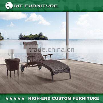 modern garden outdoor furniture rattan chaise lounge set