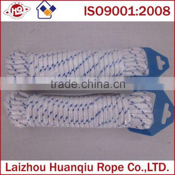 6mm White Polypropylene Braided Rope with hook manufacturers