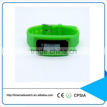 Intelligent multi-function electronic pedometer silicone watch