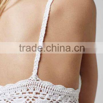 2016 Women Hand Crochet Tie-Front Bralet HSS3038 photo-5