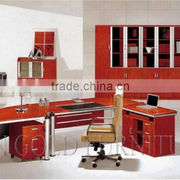 European Style Study Cum Wooden Computer Table with Bookshelf(SZ-OD382)