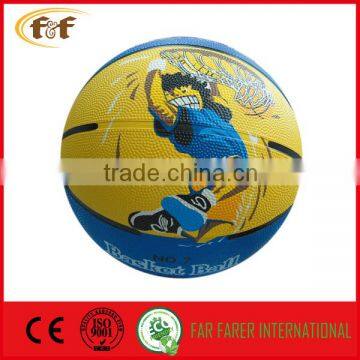 Promotional 7# Printing rubber basket ball