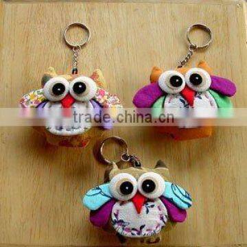 Thailand handmade cute owl keychain