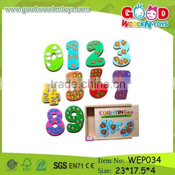 2015 preschool smart game wooden kids number puzzle toys