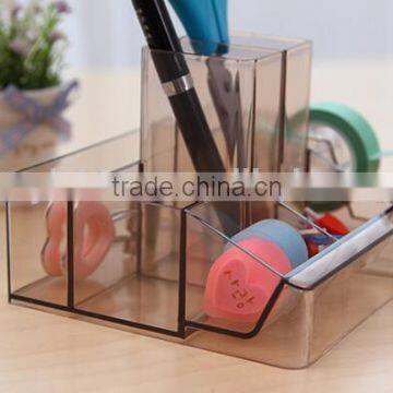 Acrylic Multifunction Pen Case Hot Sell Design Desk Storage Case Office Acrylic Stationery Set Factory photo-4
