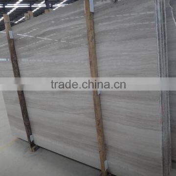 Best selling top quality white wooden vein marble slab price