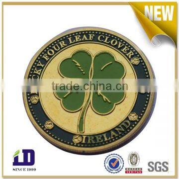 Four Leaved Clover enamel coins