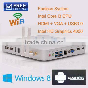 Compact PC HTPC Mini Computer With CPU Intel Core i3 3217U Support XBMC Openelec Windows Linux