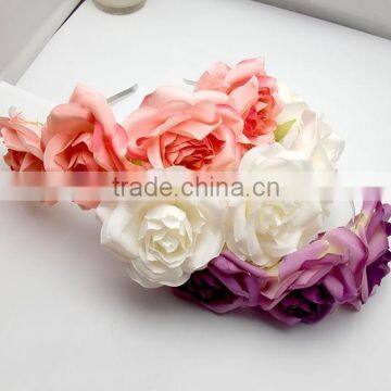 Wholesale colorful floral flower crown headband H4001