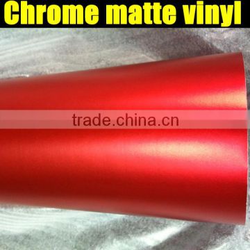 Best Quality 1.52x20m Car Vinyl Sticker Roll Matte Chrome Red Vinyl Wrap