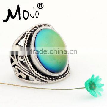 Personalized Designs High Quality Fashion Mood Color Changing Ring for Women Unisex Single Stone Ring Designs