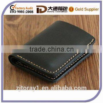 black short men's leather wallet cowhide leather business card wallet