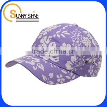 wholesale custom flowers 6 panel cheap baseball cap