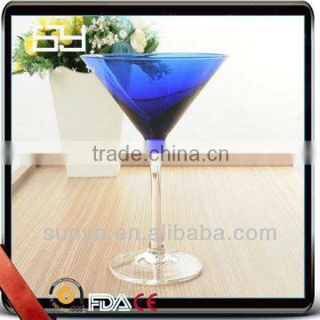 Bamboo Stem Colored Martini Glass