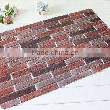 PVC backing polyester surface printed carpet tile_Qinyi