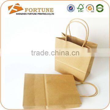 China Manufacturer Custom Recycle Kraft Paper Standard Size Shopping Bag