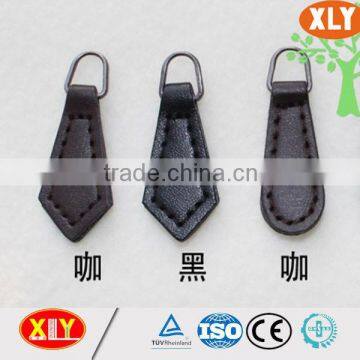 New fashion custom Logo leather zipper slider