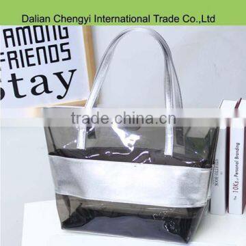 High fashion ladies cheap clear joint pvc plastic bag