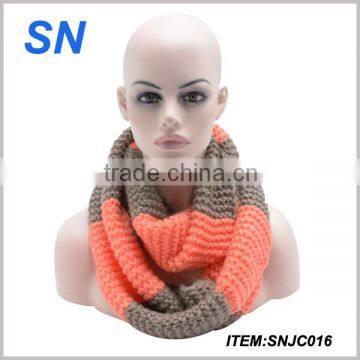 2014 fashion two tone color block infinity scarf