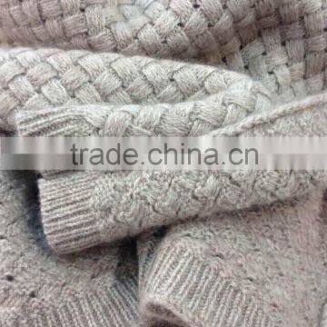 pure cashmere basket knitted shawl