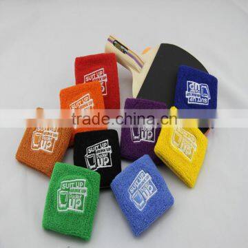 Sports elastic cotton fabric custom wristband cheap