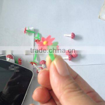 Hot Sale Flower Deisgn Silicone Earphone Dustproof Jack Plug With Soft Plug photo-2